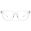 Crystal Vintage Square Thick Frame Thick Temple Blue Light Glasses