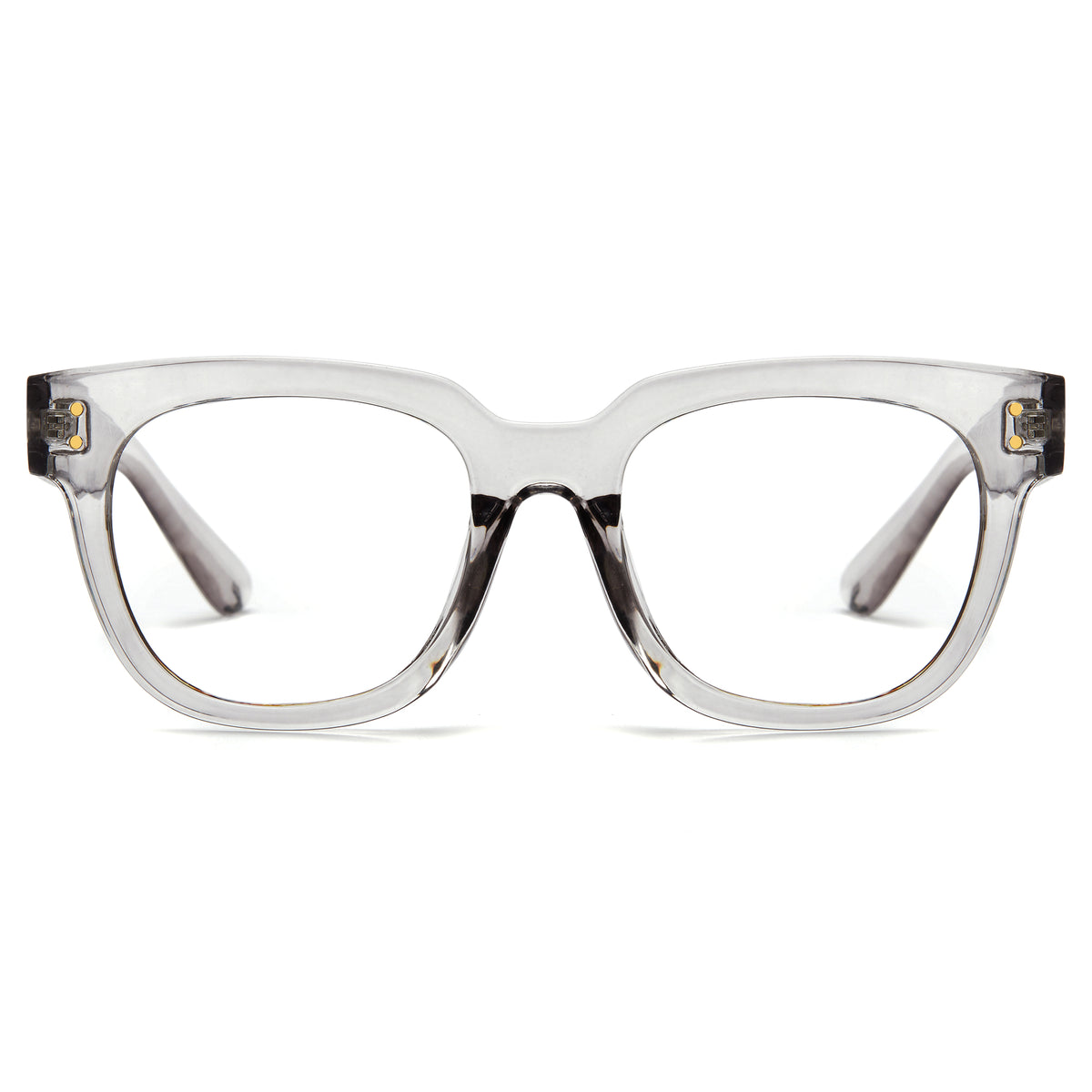 Crystal Glasses Vintage Square Thick Frame Thick Temple Blue Light Glasses