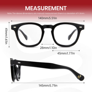 Cyxus 25 Snake Year Limited Edition Anti-Blue Light Glasses Material Material Bright Black Frame New Year Gift for Mostral and Friends Usisex-8155T01-S