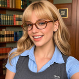 Cyxus Oval UV400 Protection Nerd Glasses Computer Glasses 8162