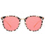 Bean pattern pink lens sleep glasses with gold metal frame, anti-blue light for better rest