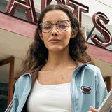 White Leopard Print Retro Round TR 90 Frame Glasses Jola Upgrade 8169