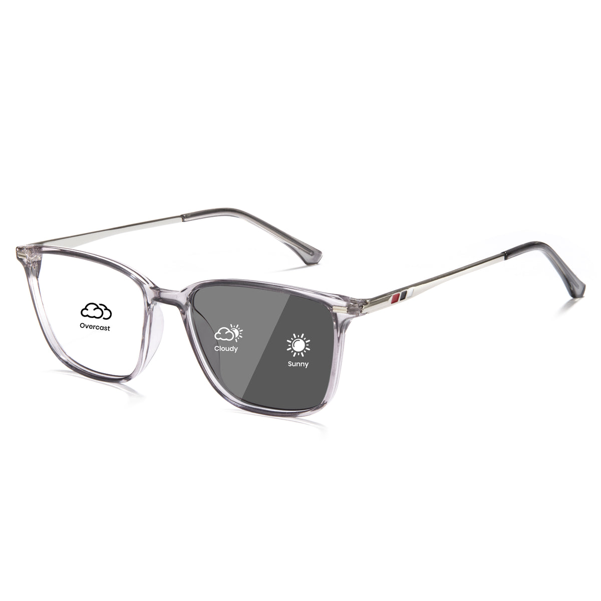 Cyxus TR 90 Square Horde Photochromic Lenses Glasses 8208