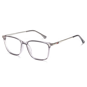 Clear eyeglasses on a white background