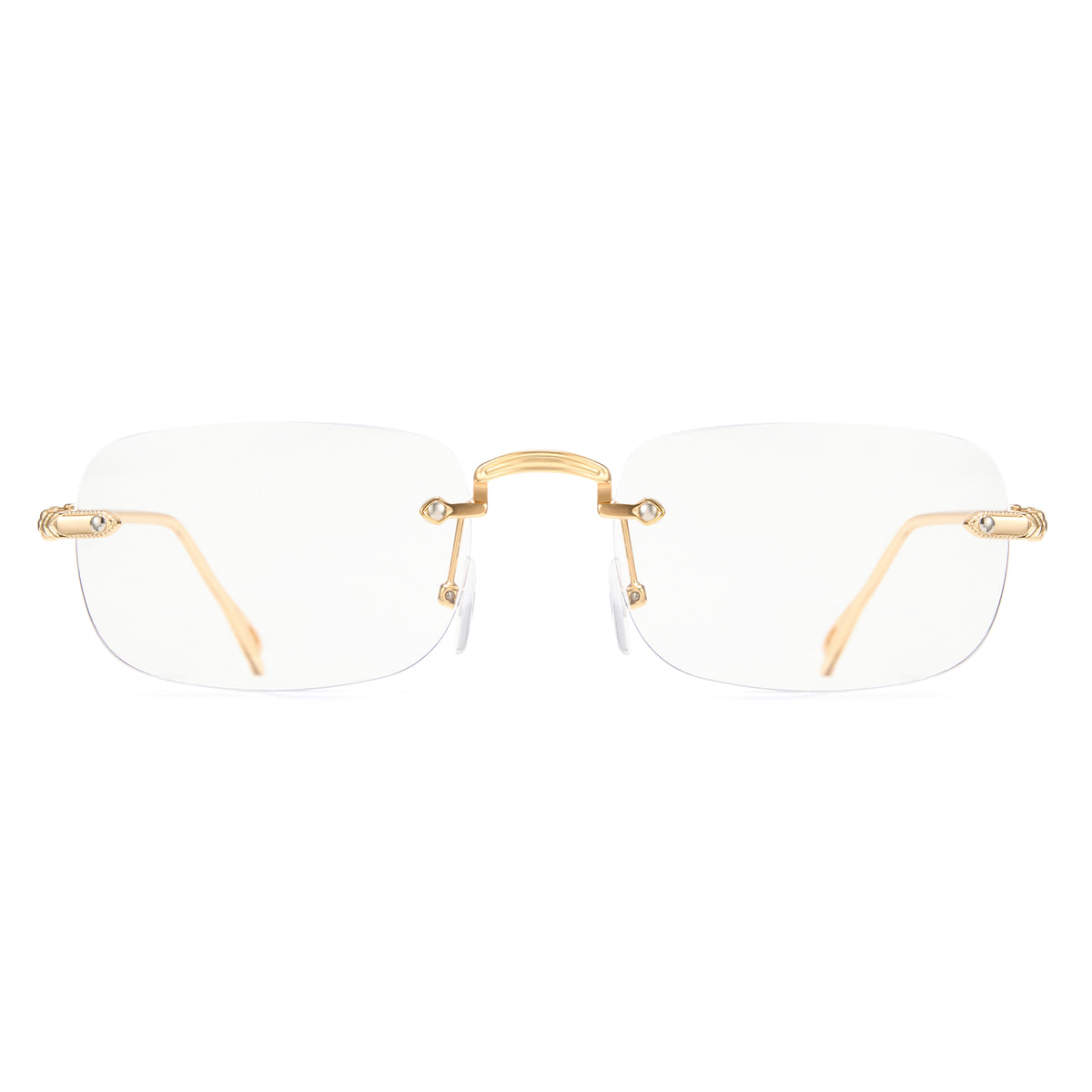Cyxus Rimless UV400 Protection Metal Photochromic Glasses 8222