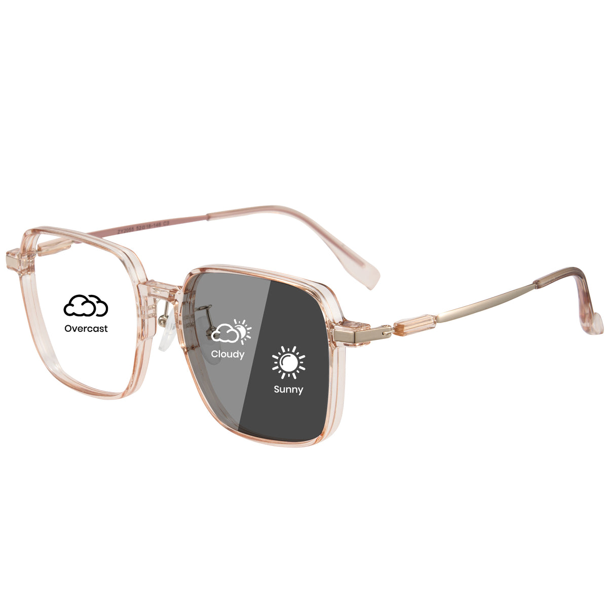 Photochromic UV400 Blue Light Blocking Glasses 8223