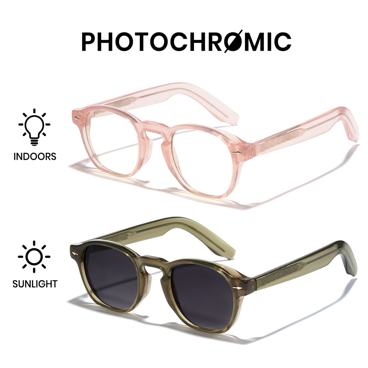 Photochromic Glasses Frame and Lens 8230