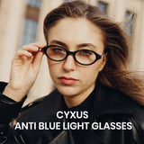 Computer Glasses UV400 Blue Light Blocking Oval Retro Glasses 8242