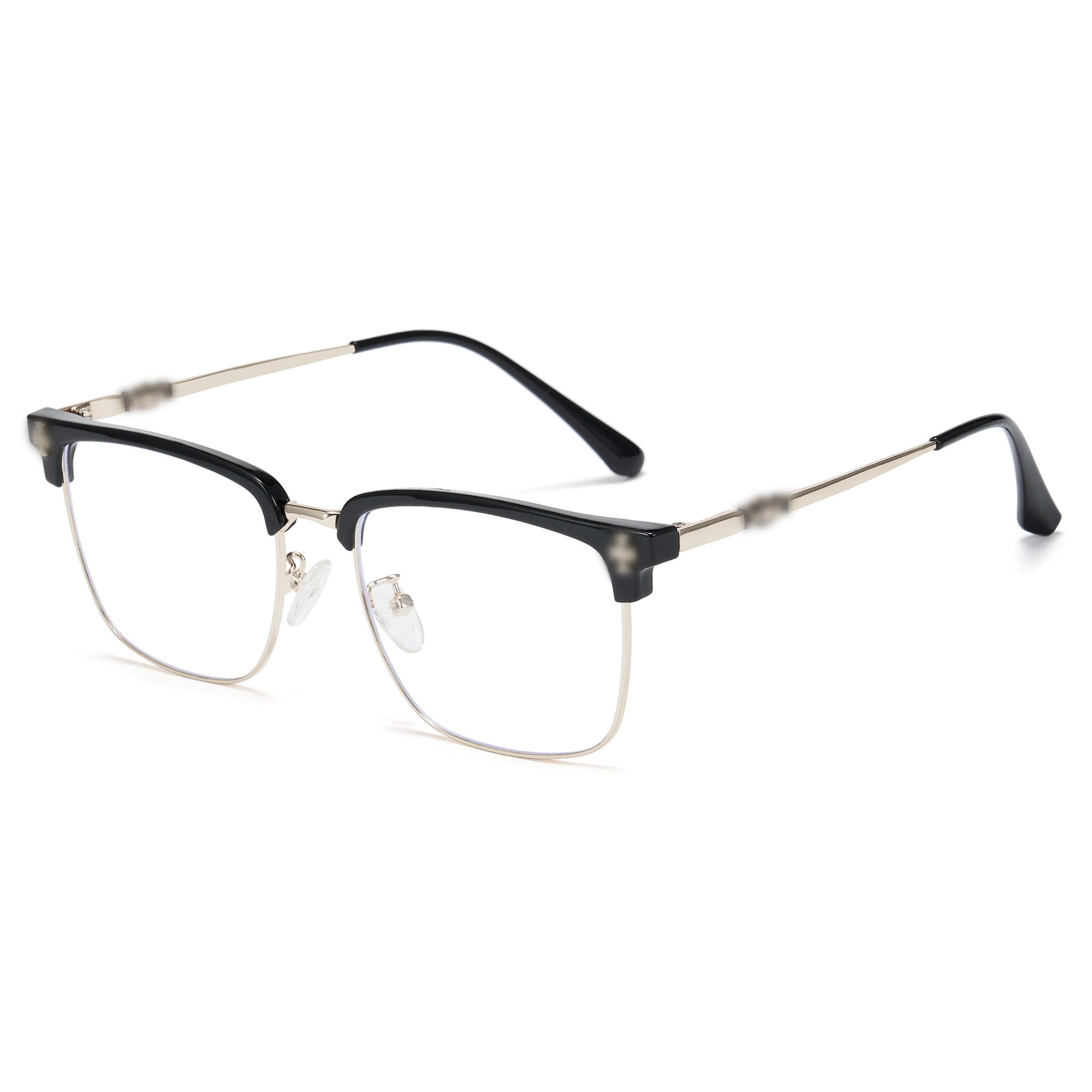 computer goggles Cyxus Chrome Hearts Browline Men Business Computer Glasses 8252 Silver