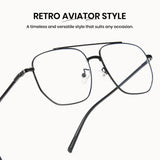 Cyxus Retro Aviator Style Computer Glasses 8299