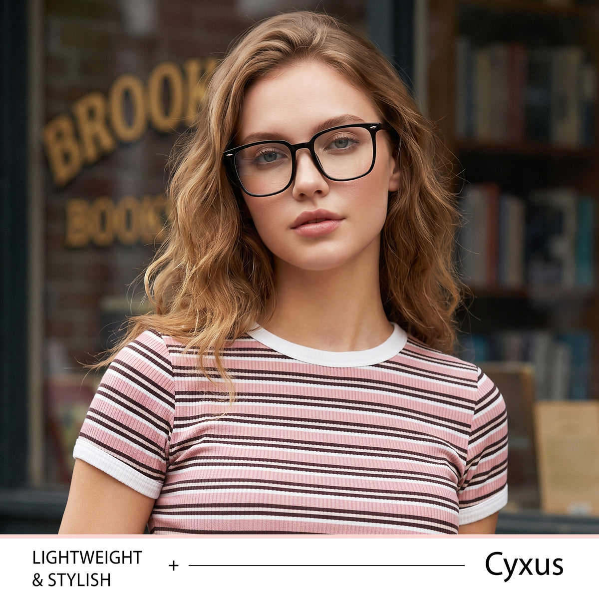Oversized Square Anti-Blue Light Glasses-8368