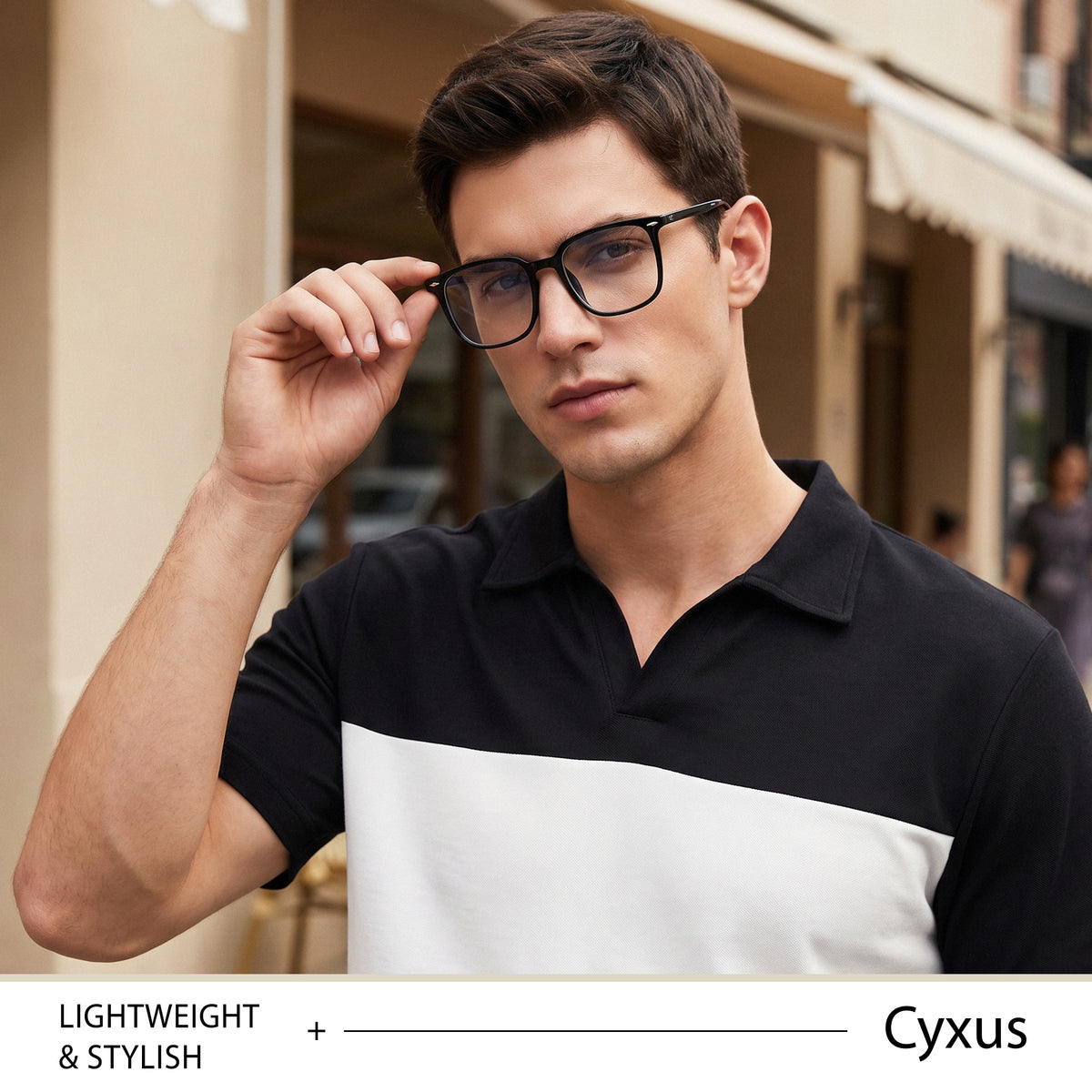 Oversized Square Anti-Blue Light Glasses-8368