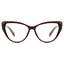 Dark tea cat eye anti-blue light glasses, TR90 acetate, SKU 8385T29