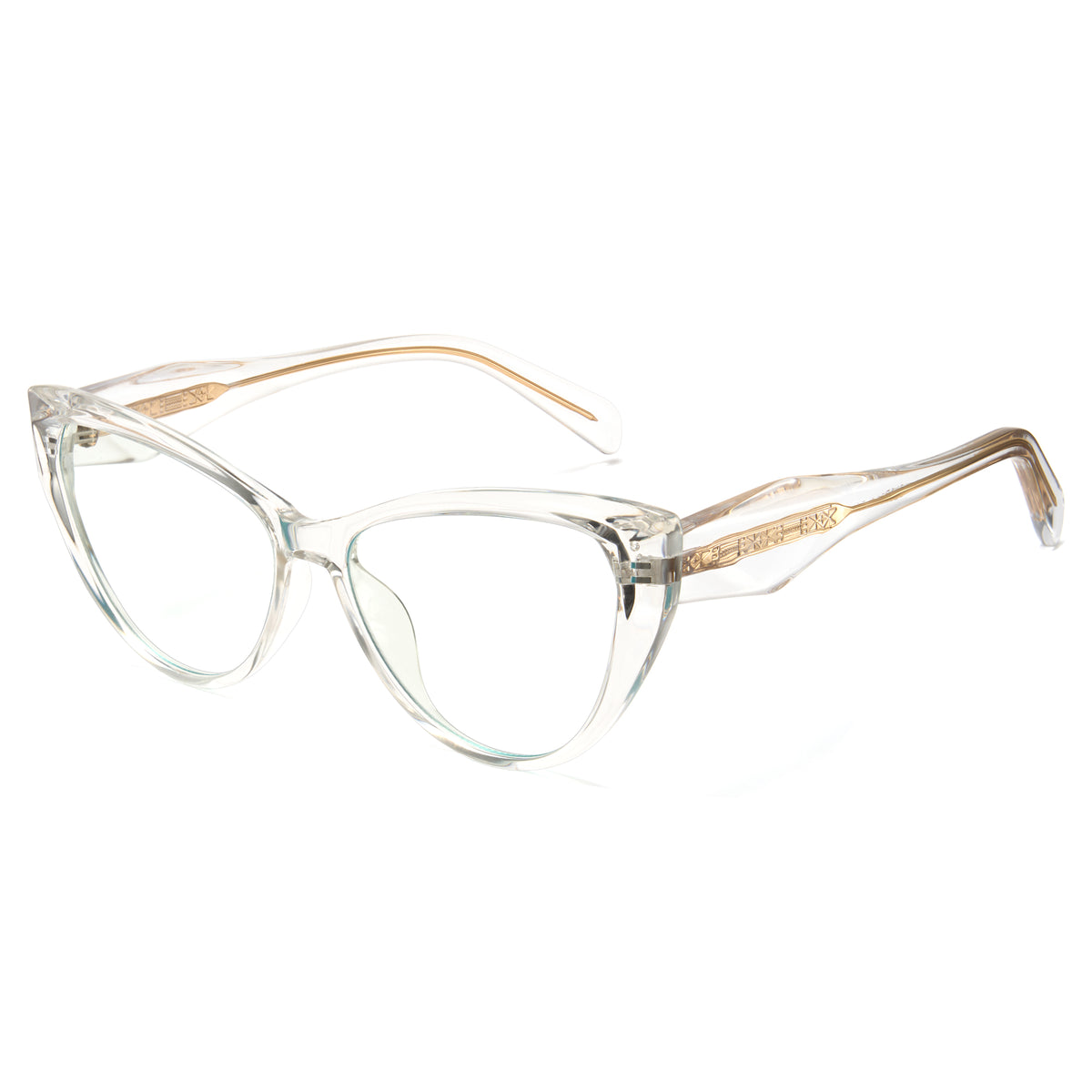 Transparent clear cat eye computer glasses, women's blue light blocking, SKU 8385T34