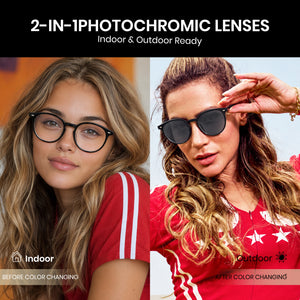 Anti Blue Light Photochromic Glasses 8390