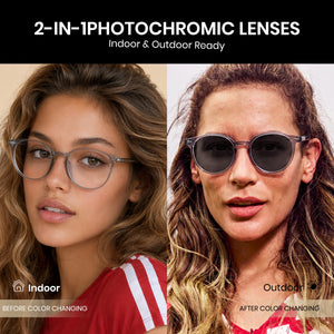 Anti Blue Light Photochromic Glasses 8390