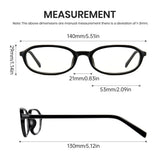 Office siren glasses in glossy black oval frame for a sharp work look