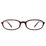 Office siren glasses in tortoise oval frame – retro 90s workwear vibe