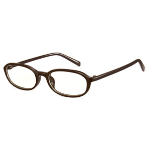 Office siren glasses in dark brown oval frame for the office