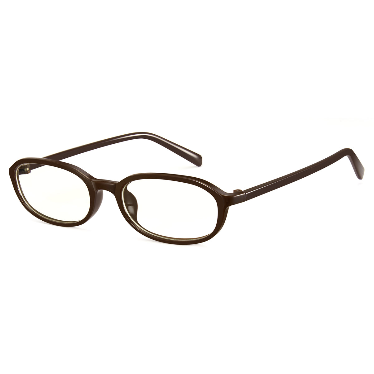 Office siren glasses in dark brown oval frame for the office