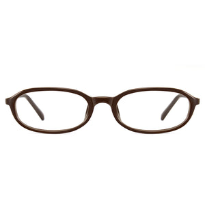 Office siren glasses in dark brown oval frame for the office