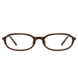 Office siren glasses in dark brown oval frame for the office