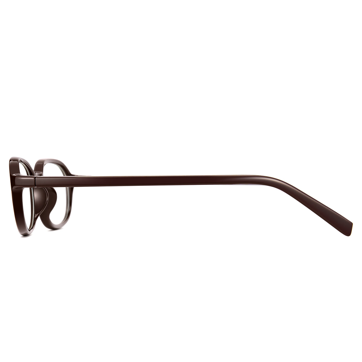 Office siren glasses in dark brown oval frame for the office