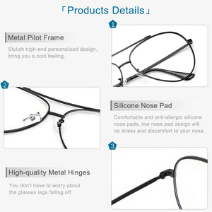 Cyxus Blue Light Blocking Computer Glasses Double Bridge Martila 8805