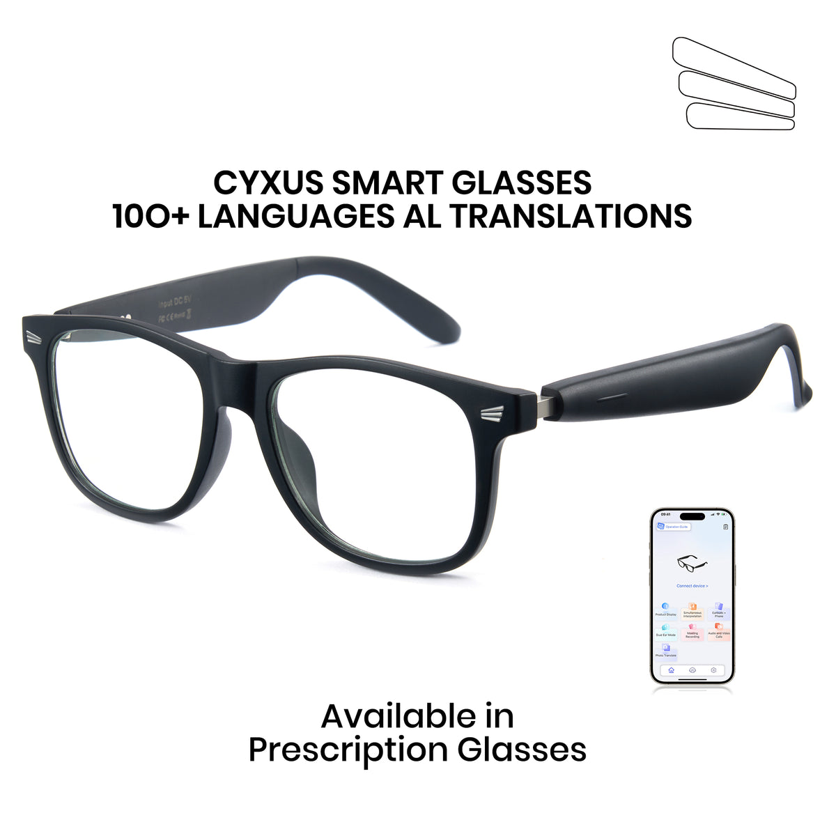 CYXUS Smart Glasses AI Play Music 8284 Main image