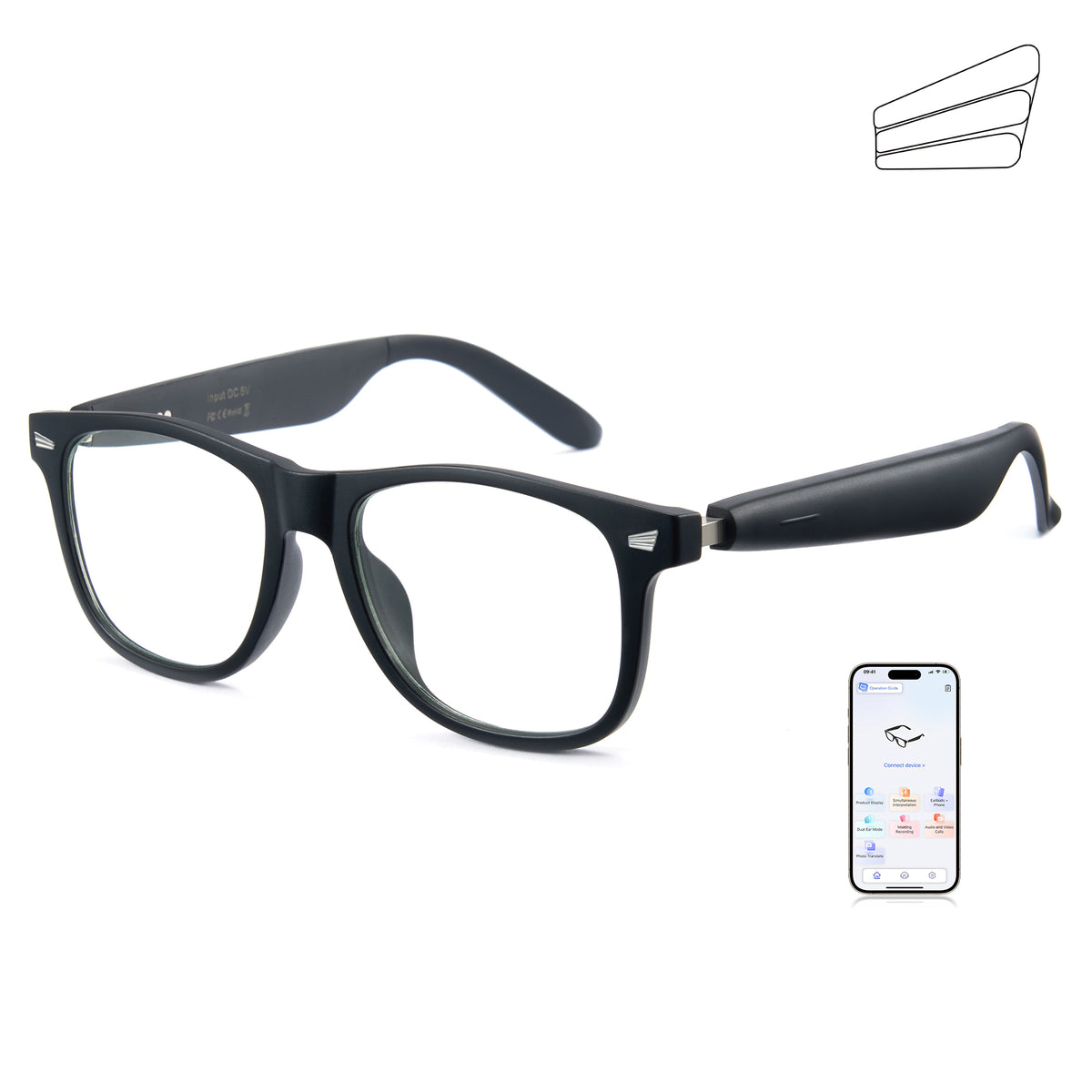 CYXUS Smart Glasses AI Play Music Take Calls 8284