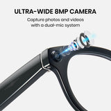Ultra-wide 8MP camera with dual-mic system on a clear background