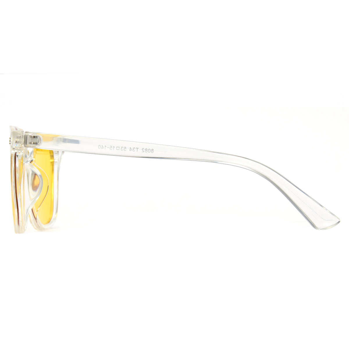 Rectangle photochromic driving sunglasses, polarized blue light blocking, yellow-tea lens, PC frame (P1082Hi34)