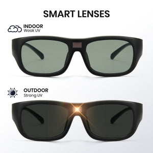 0.1 Seconds Photochromic Polarized Sunglasses with Blue Light Blocking P1153