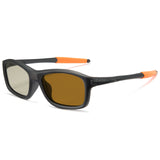 Cyxus 0.1 Seconds TR90 Photochromic Polarized Sunglasses P1176 Lens Turned Tea Brown