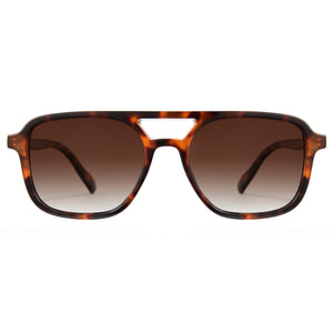 Brown tortoise pilot shades, tea polarized lens, double bridge aviator