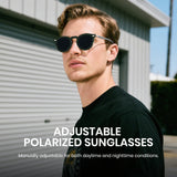 Cyxus Polarized Sunglasses Adjustable Brightness Day or Night UV400 Protection P1317