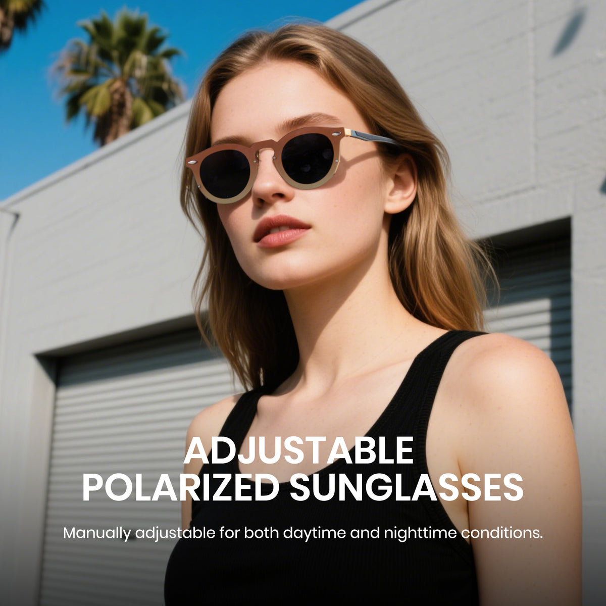 Adjustable Brightness Day or Night Polarized Sunglasses P1317