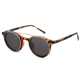 P1341 unisex round tortoise polarized sunglasses grey TAC lenses TR90 frame running fishing driving minimalist style