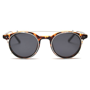 P1341 unisex round tortoise polarized sunglasses grey TAC lenses TR90 frame running fishing driving minimalist style
