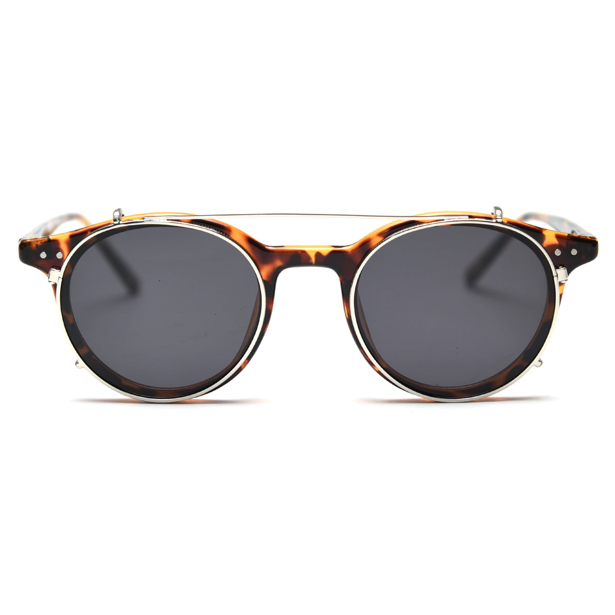 P1341 unisex round tortoise polarized sunglasses grey TAC lenses TR90 frame running fishing driving minimalist style