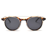 P1341 unisex round tortoise polarized sunglasses grey TAC lenses TR90 frame running fishing driving minimalist style