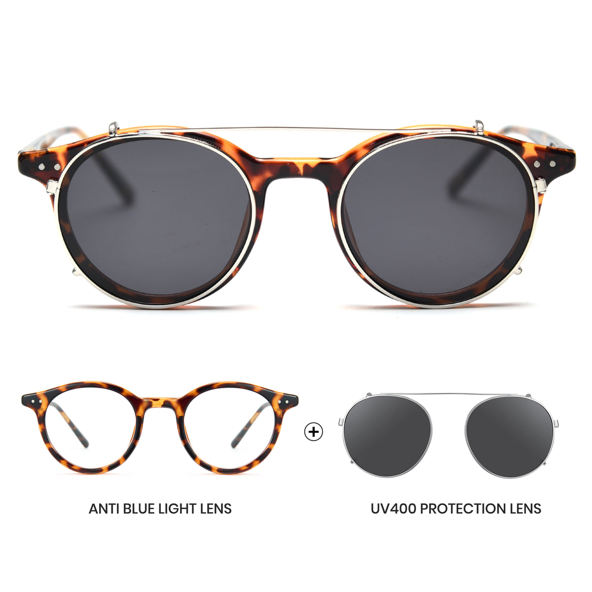 P1341 unisex round tortoise polarized sunglasses grey TAC lenses TR90 frame running fishing driving minimalist style
