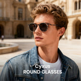 P1341 unisex round tortoise polarized sunglasses grey TAC lenses TR90 frame running fishing driving minimalist style