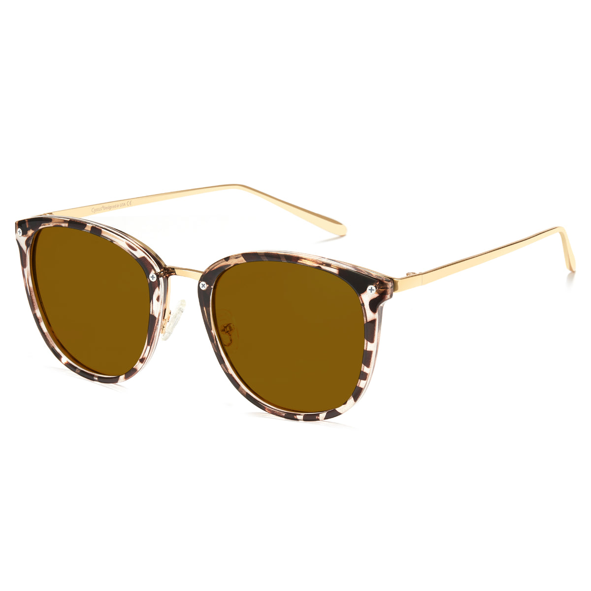 TR90 night vision sunglasses with yellow photochromic lens and gold temples, P1869Hi03