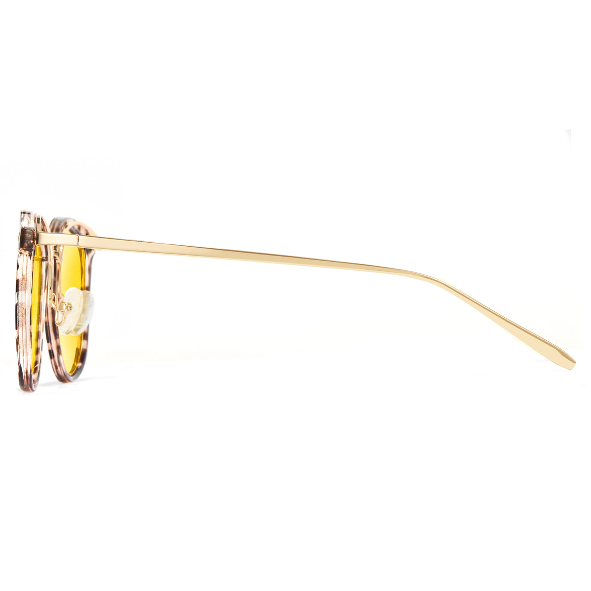 TR90 night vision sunglasses with yellow photochromic lens and gold temples, P1869Hi03