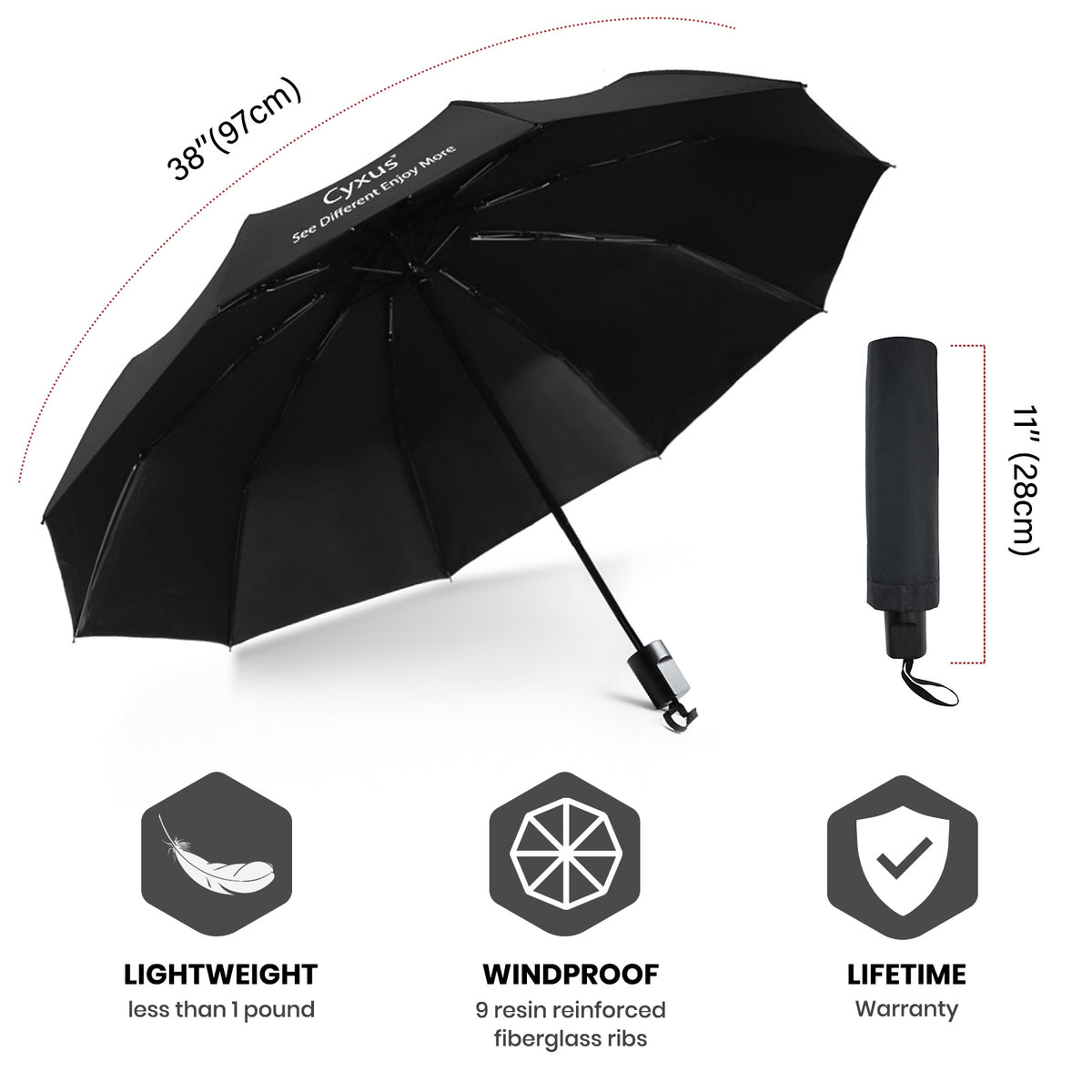 Cyxus UV Protection Umbrella - Cyxus