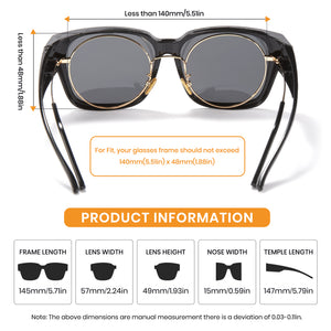 TAC Fit Over Wraparound Polarized Sunglasses 1821