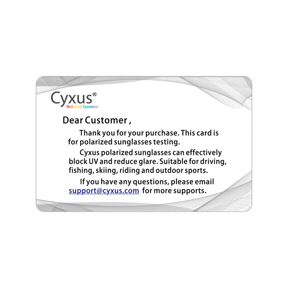 Cyxus Polarized Sunglasses Test Card Zweitbild