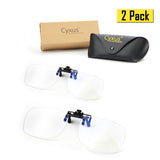 2 pack Blue Light Blocking Clip On Glasses 8099T44 Clip On Computer Glasses cyxus