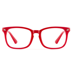 Red Retro Style Anti-Blue Light & Prescription Glasses